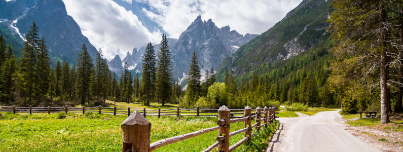 Percorso della Val Fiscalina nelle Dolomiti settentrionali